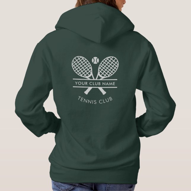 Add Tennis Club Name Team Players Swag Custom Hoodie (Back)