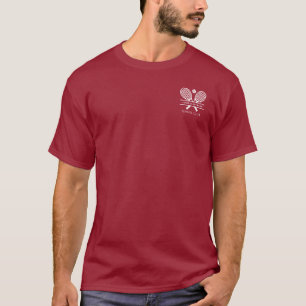 Add Tennis Club Name Team Players Swag Custom T-Shirt