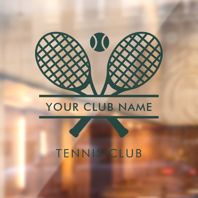 Add Tennis Club Name Team Trainers Custom Window Cling (Sheet 2)