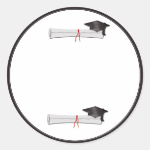 Add Text Black Graduation Sticker