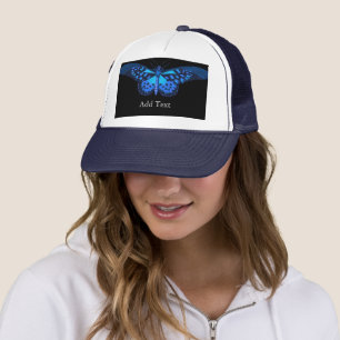 Add Text Blue Butterfly image-Cap Beautiful Love Trucker Hat