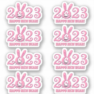 Add Text Chinese New Year 2023 Year of Rabbit Pink