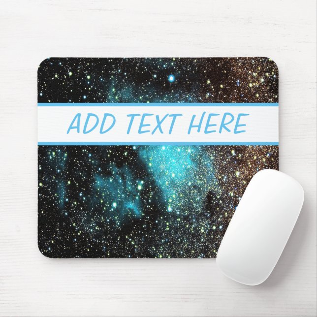 ADD TEXT/Custom Space Mouse Mat (With Mouse)