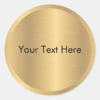 Add Text Faux Gold Metallic Look Blank Template
