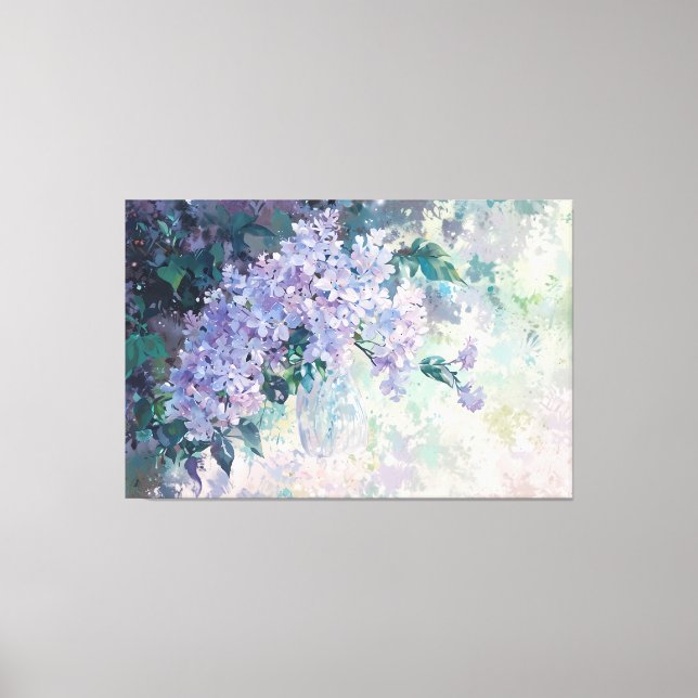 *~*  Add TEXT Lilac TV2 Stretched Canvas Print (Front)