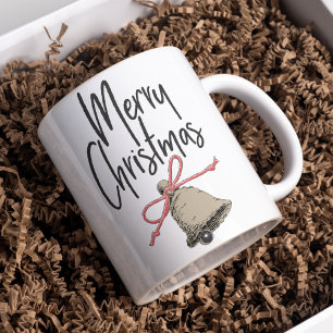 Add text Merry Christmas Pretty Christmas bell Coffee Mug