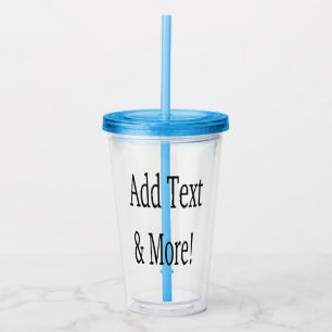 Add Text & More! Customise Your Own Personalised Acrylic Tumbler