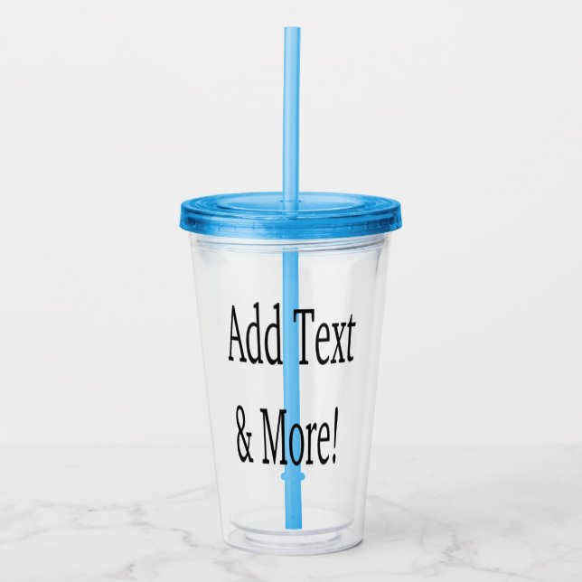 Add Text & More! Customise Your Own Personalised Acrylic Tumbler (Front)