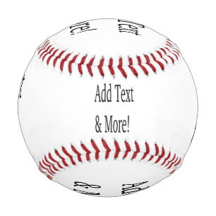 Add Text & More! Customise Your Own Personalised Baseball