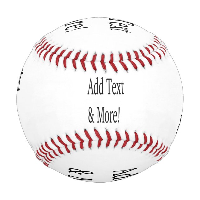 Add Text & More! Customise Your Own Personalised Baseball (Front)