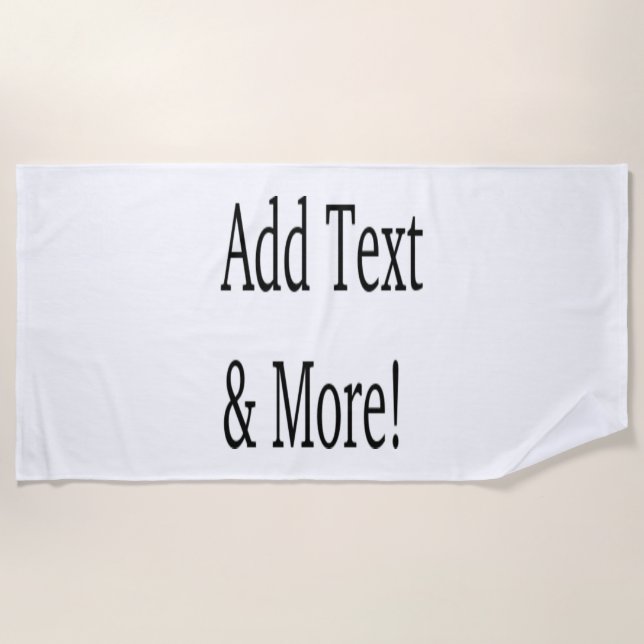 Add Text & More! Customise Your Own Personalised Beach Towel (Front)