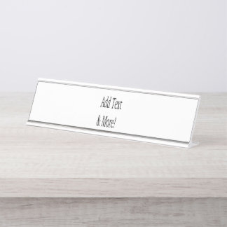 Add Text & More! Customise Your Own Personalised Desk Name Plate