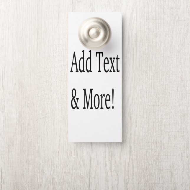 Add Text & More! Customise Your Own Personalised Door Hanger (On Knob)