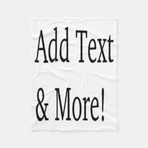 Add Text & More! Customise Your Own Personalised Fleece Blanket