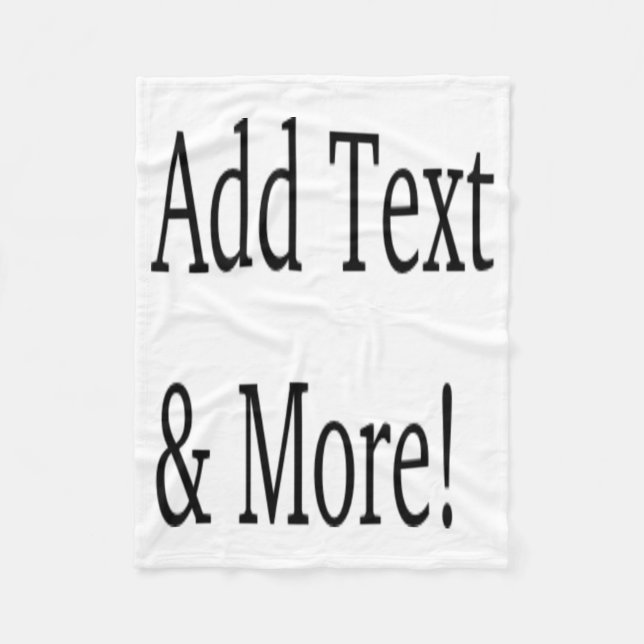 Add Text & More! Customise Your Own Personalised Fleece Blanket (Front)