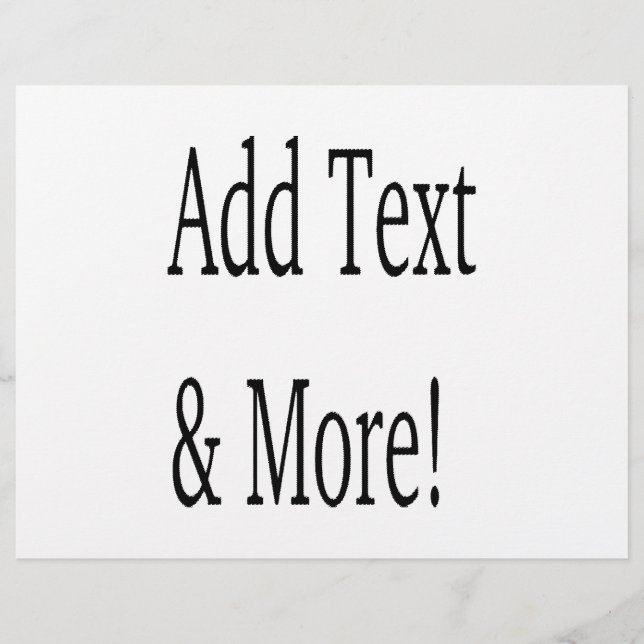 Add Text & More! Customise Your Own Personalised Flyer (Front)