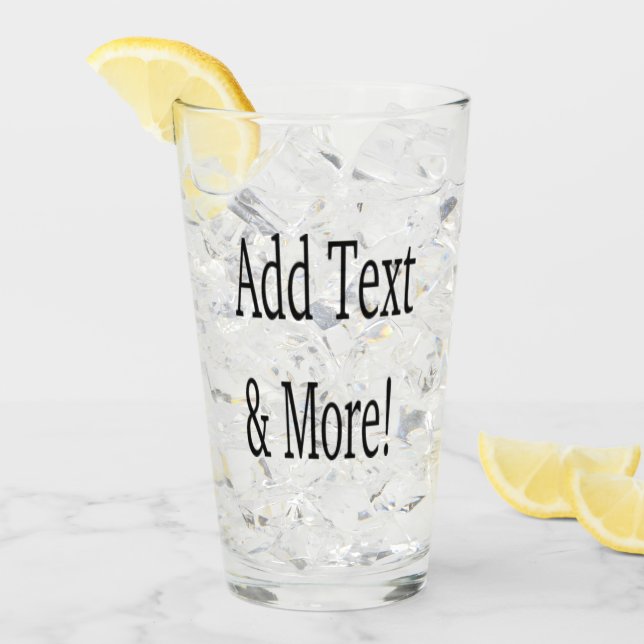 Add Text & More! Customise Your Own Personalised Glass (Front Ice)