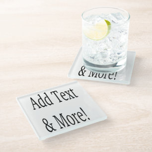Add Text & More! Customise Your Own Personalised Glass Coaster