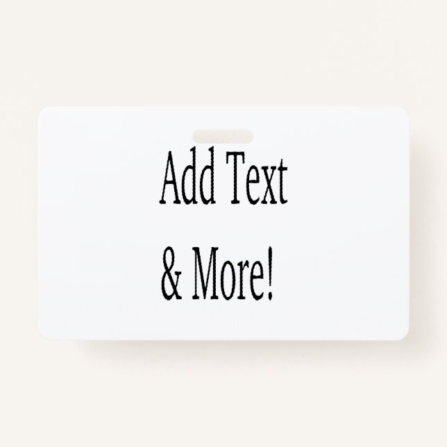 Add Text & More! Customise Your Own Personalised ID Badge (Front)