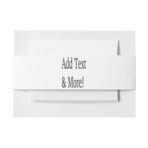 Add Text & More! Customise Your Own Personalised Invitation Belly Band