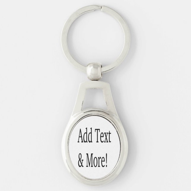 Add Text & More! Customise Your Own Personalised Key Ring (Front)