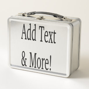 Add Text & More! Customise Your Own Personalised Metal Lunch Box