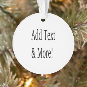Add Text & More! Customise Your Own Personalised Ornament