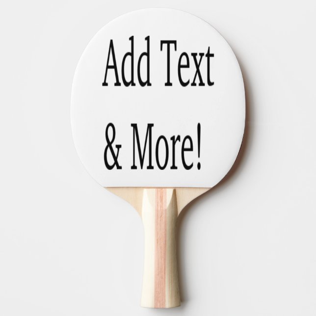 Add Text & More! Customise Your Own Personalised Ping Pong Paddle (Front)