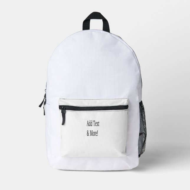 Add Text & More! Customise Your Own Personalised Printed Backpack (Front)