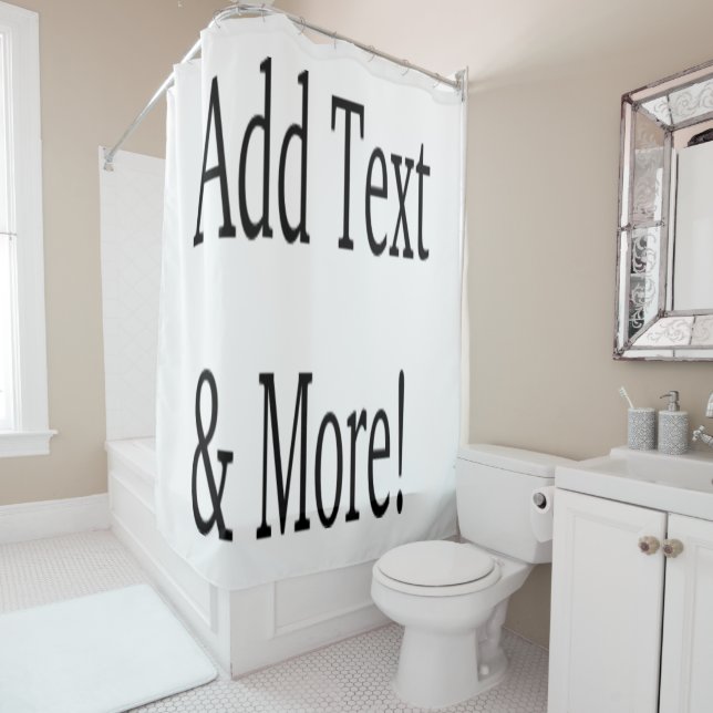 Add Text & More! Customise Your Own Personalised Shower Curtain (In Situ)