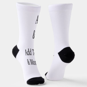 Add Text & More! Customise Your Own Personalised Socks