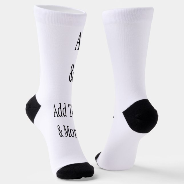 Add Text & More! Customise Your Own Personalised Socks (Angled)