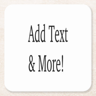 Add Text & More! Customise Your Own Personalised Square Paper Coaster