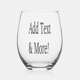Add Text & More! Customise Your Own Personalised Stemless Wine Glass