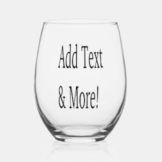 Add Text & More! Customise Your Own Personalised Stemless Wine Glass