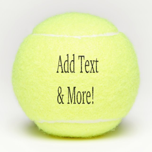 Add Text & More! Customise Your Own Personalised Tennis Balls (Front)