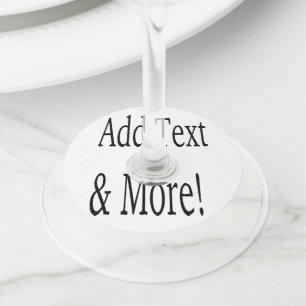 Add Text & More! Customise Your Own Personalised Wine Glass Tag