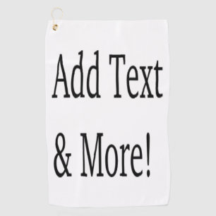 Add Text & More! Customize Your Own Personalized Golf Towel