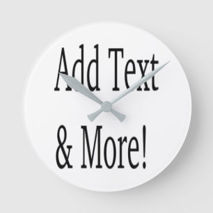 Add Text & More! Customize Your Own Personalized Round Clock