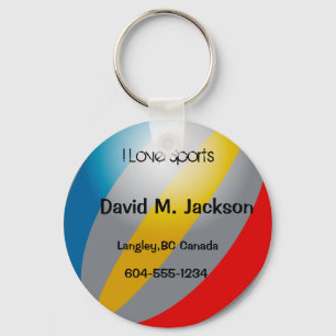 Add text,Name,address,sports,basketball Key Ring