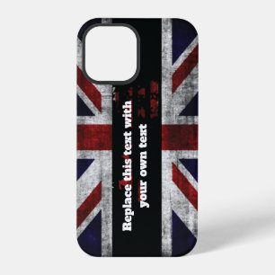 Add text on English flag Throw Pillow iPhone 12 Pro Case