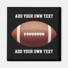 Add text on football throw pillow