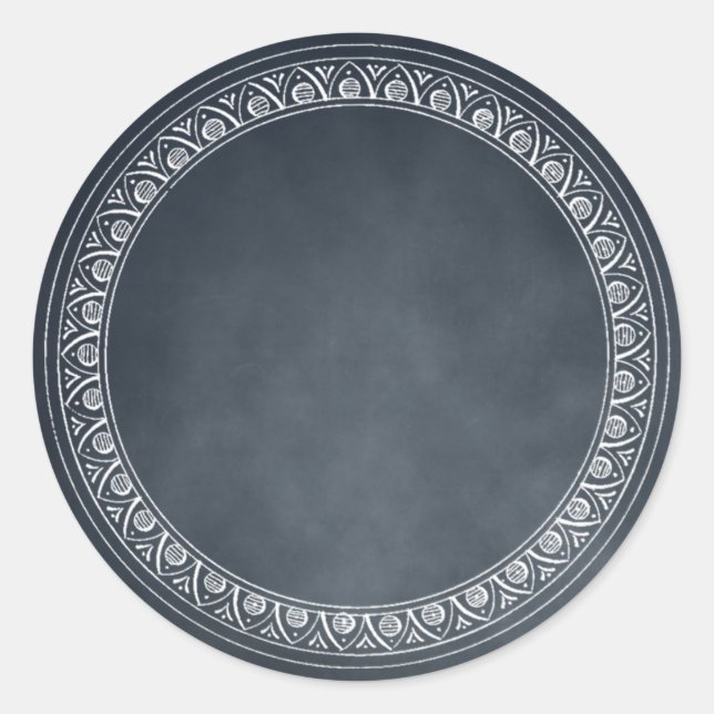 Add Text Or Monogram Chalkboard Custom Sticker (Front)