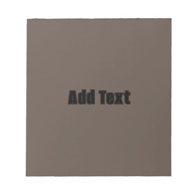 Add Text Printed Brown Colour Background Writing Notepad (Front)