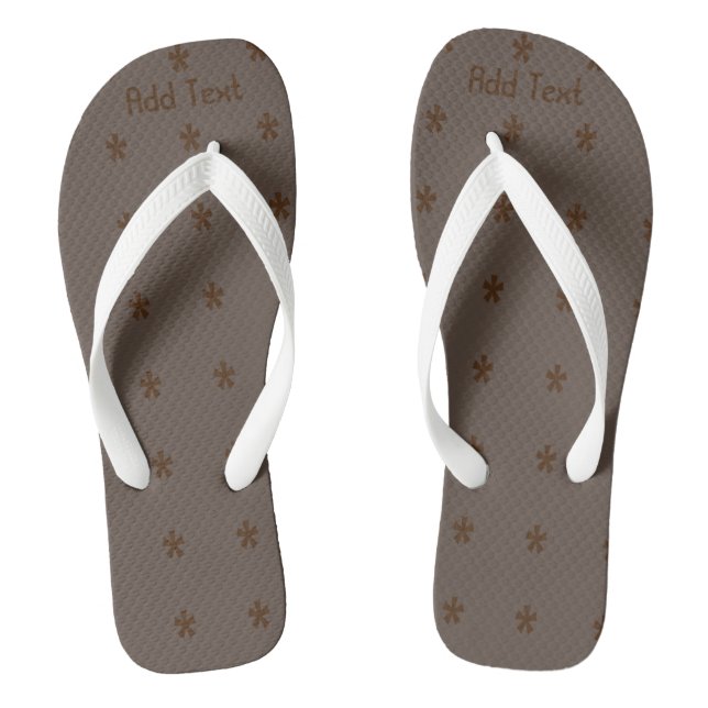 Add Text Printed Men Stylish and Beautiful-Slipper Flip Flops (Footbed)