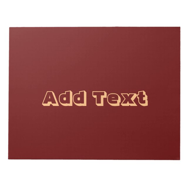 Add Text Printed Text Name Business Stationery Notepad (Front)