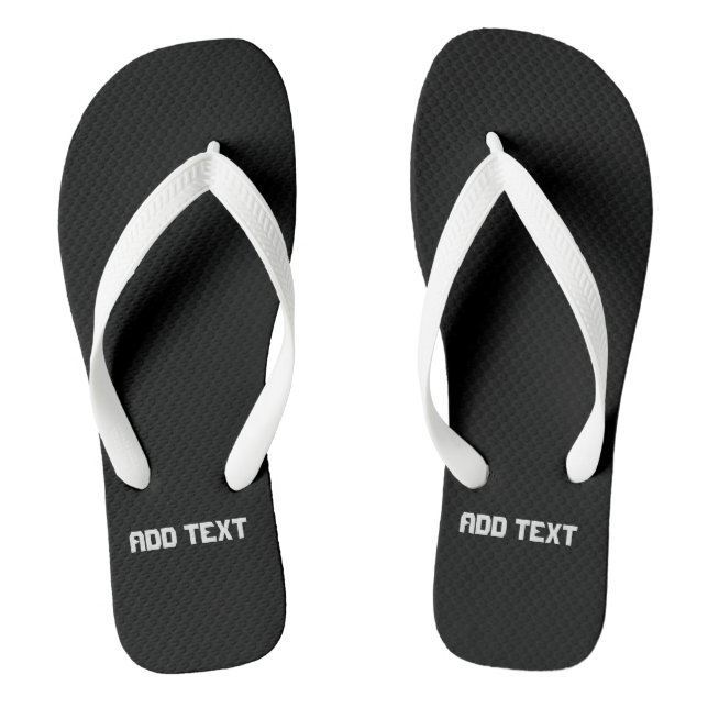 Add Text Printed Women Men Shoes-Sandal-Slippers Flip Flops (Footbed)