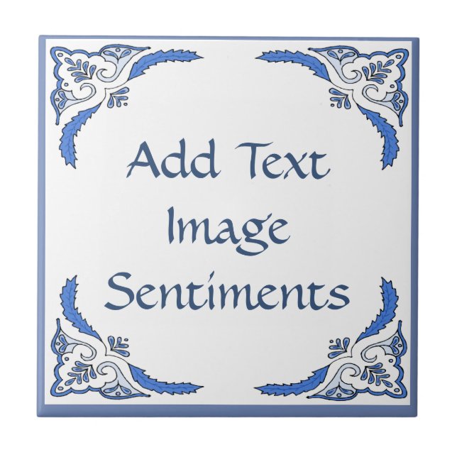 Add text Tile, Dutch Look, Personalise Tile (Front)