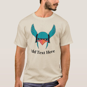 Add Text to Comical Birdman T-Shirt