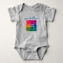 Add Text Upload Photo Baby Grey Script Template